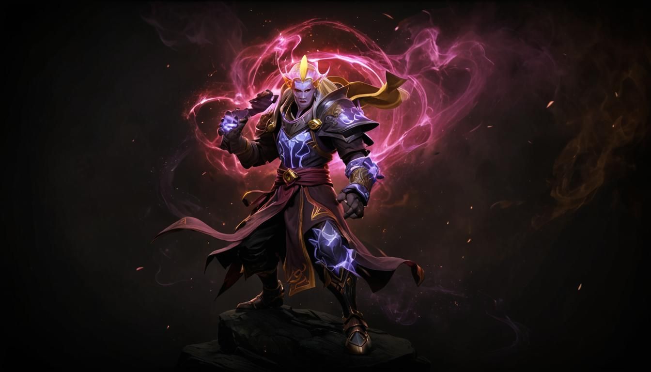 Dota 2 Invoker: Hyperrealistic Master of Elements