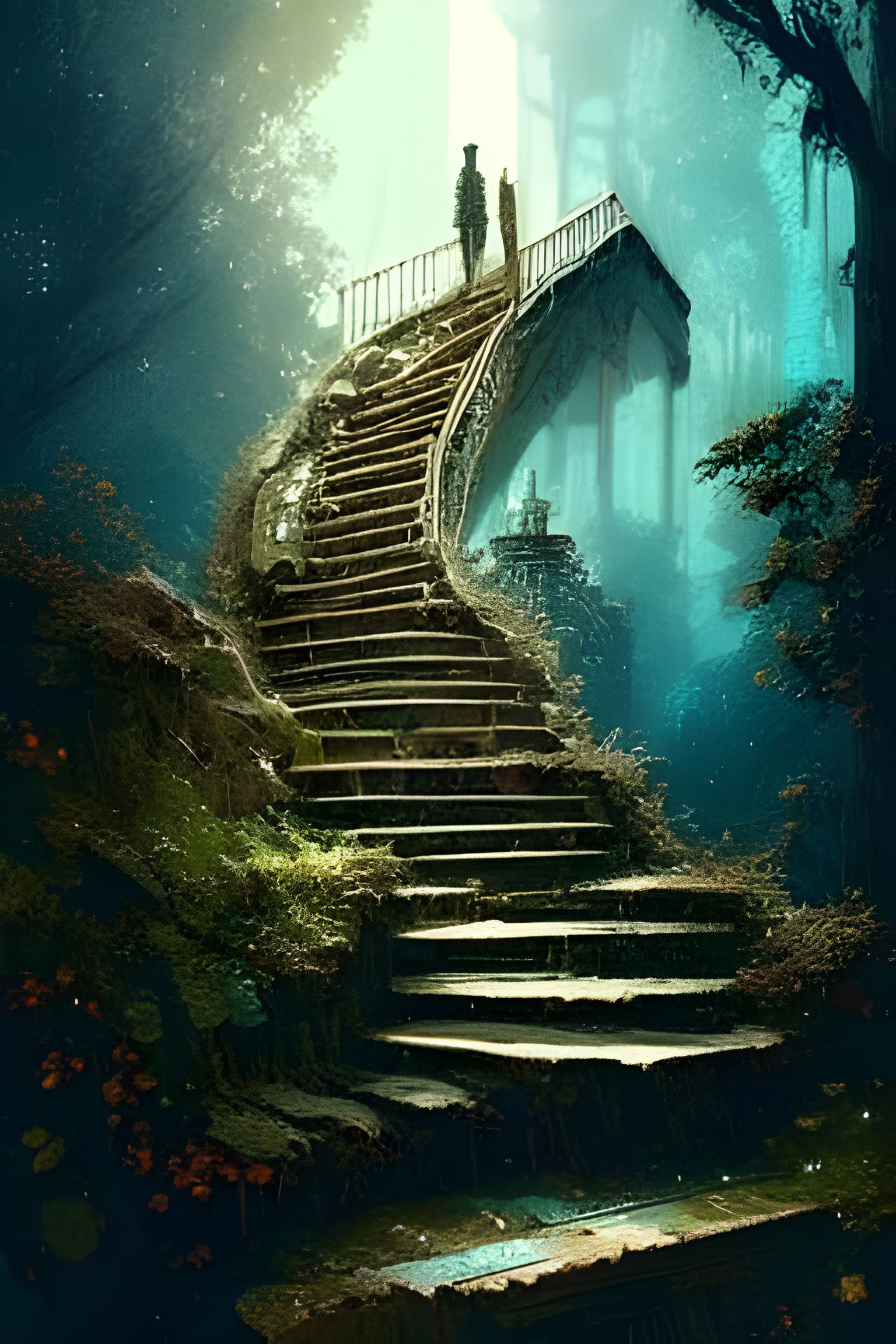 Stairway to the Stars: Epic Fantasy Landscape