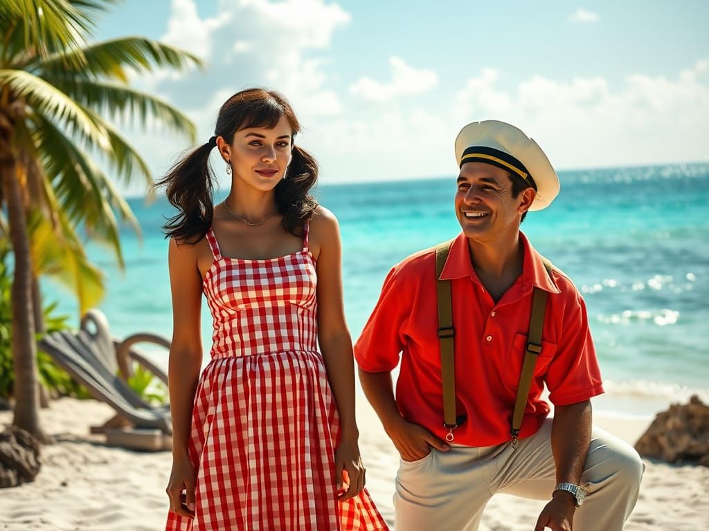 Gilligan and Maryann on Deserted Tropical Island