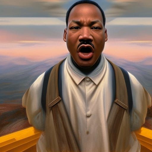 Martin Luther King Jr. in 'The Scream' Style