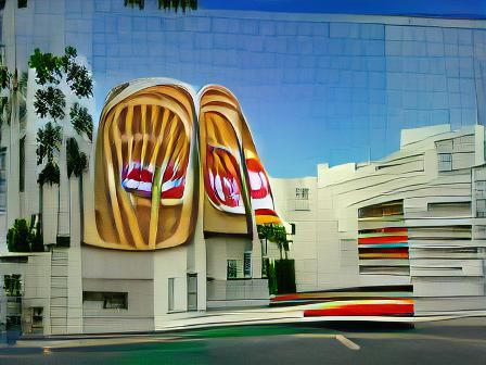 Burger King in Beverly Hills, Hockney Style
