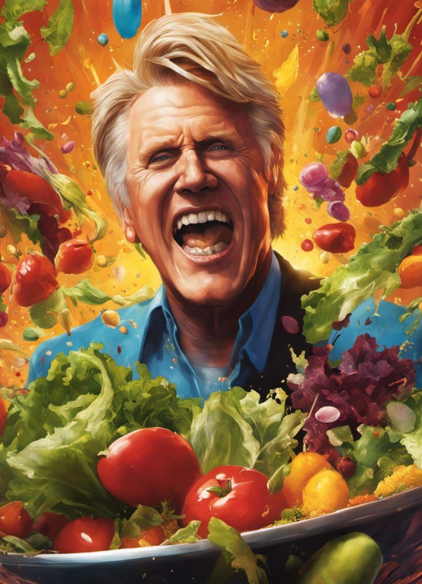 Gary Busey's Salad Bowl Party: Hyperrealistic Art
