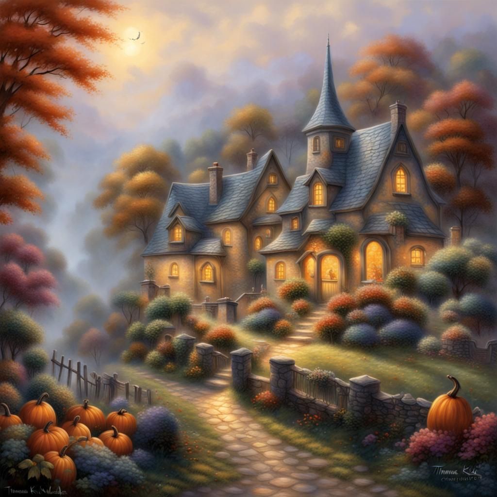 Witches and Pumpkins Invade Village in Ethereal Fantasy