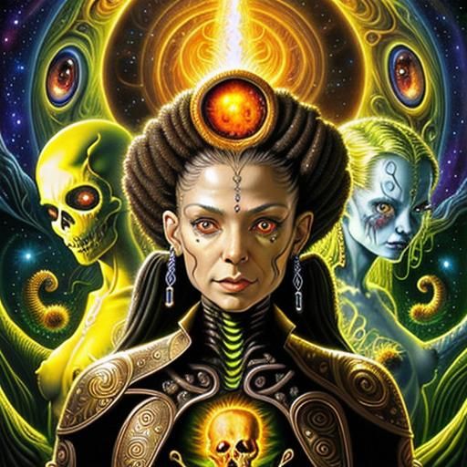 Surreal Alien Life Forms in Psychedelic Fractal Art