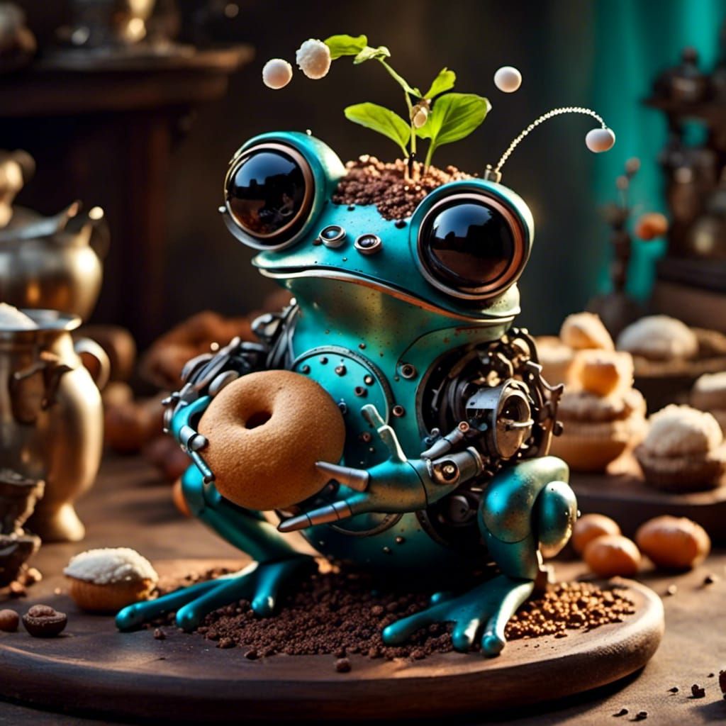 Robot Frog Makes Donuts
