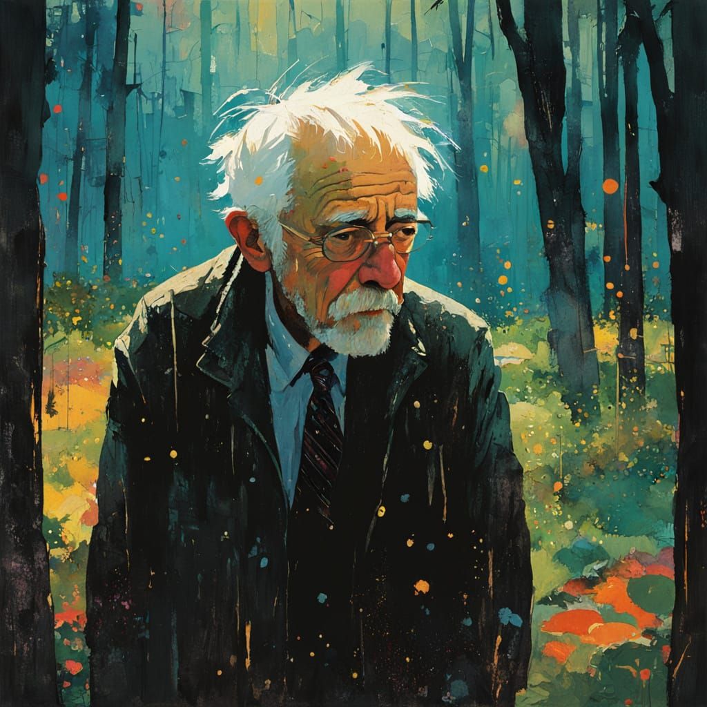 Expressive Portrait in Vivid Naive Art Style