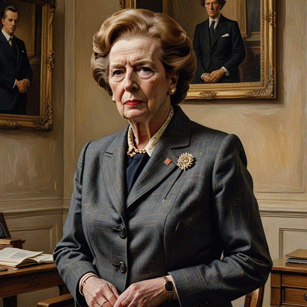 Dignified Leader in Classical Oil Painting Style