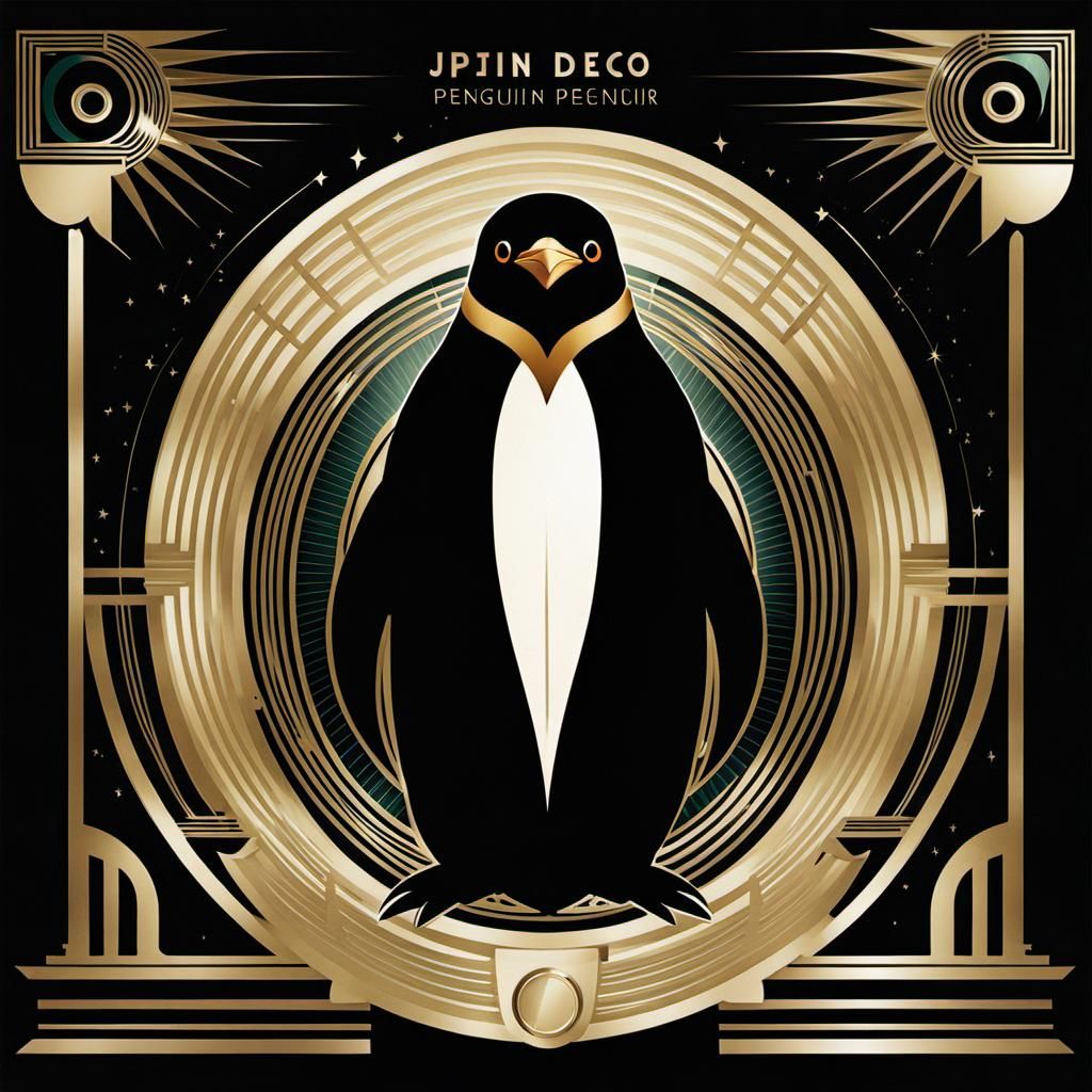 Art Deco Penguin Album Cover