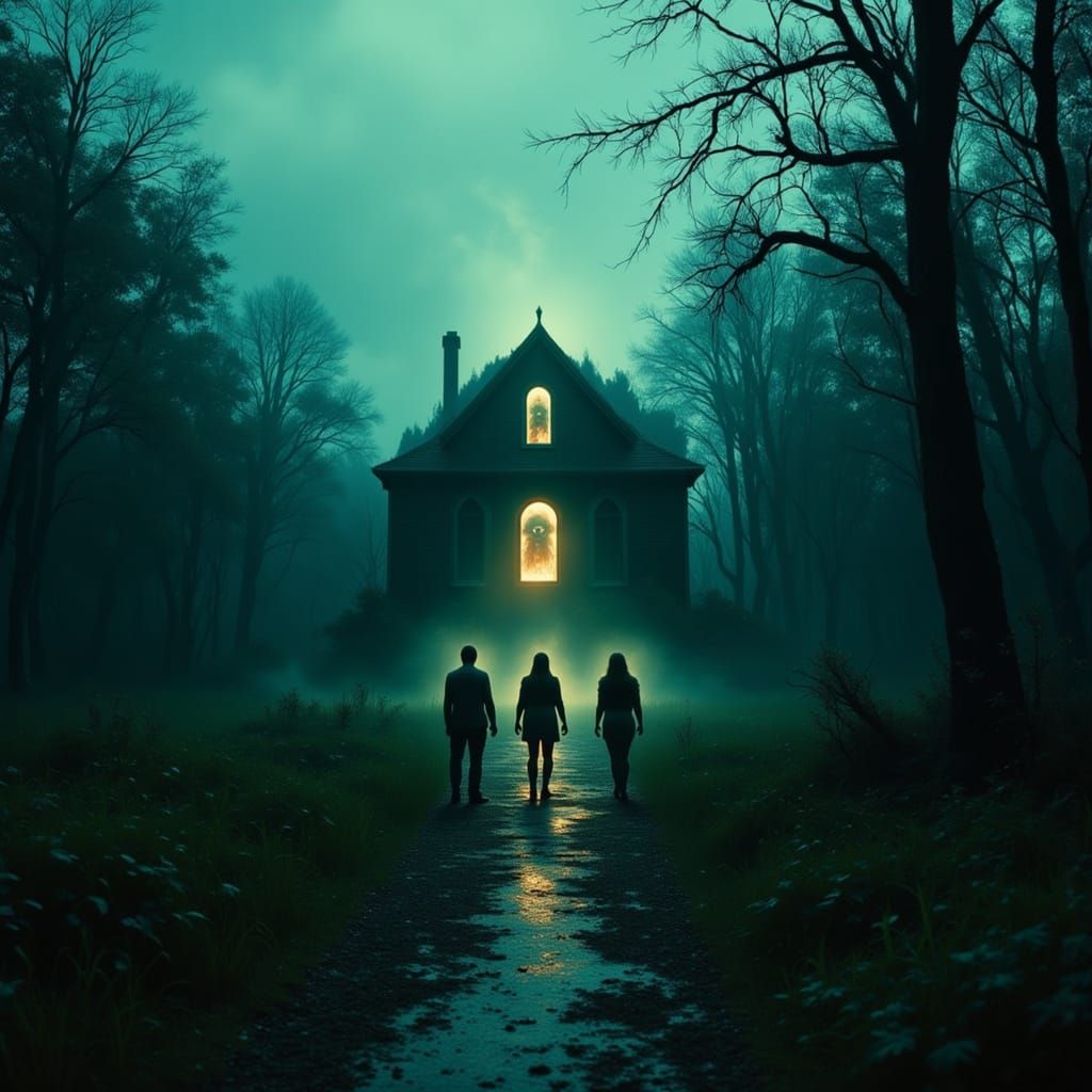 Eerie Glowing Window in Abandoned House