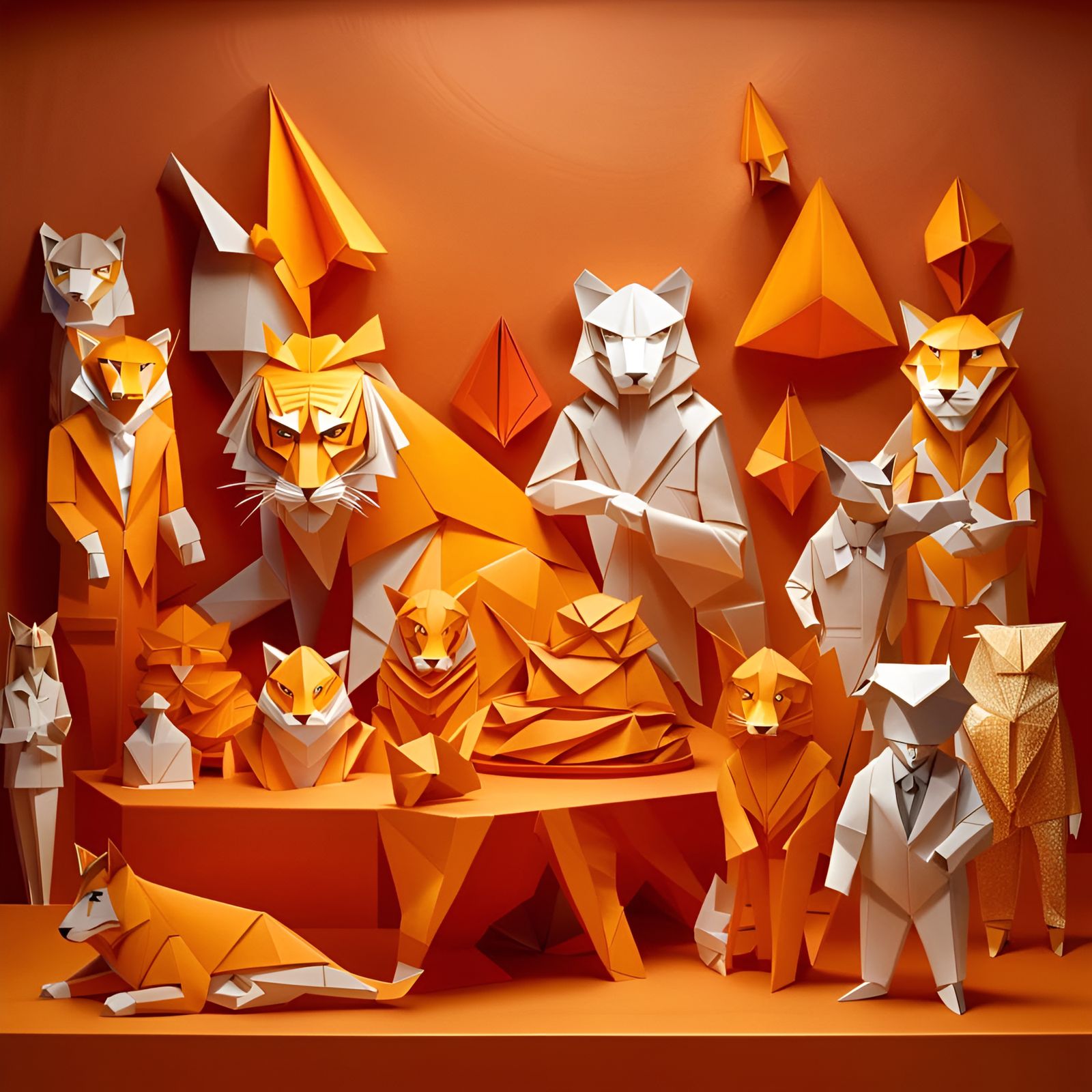 Origami family 11 My family and the tiger