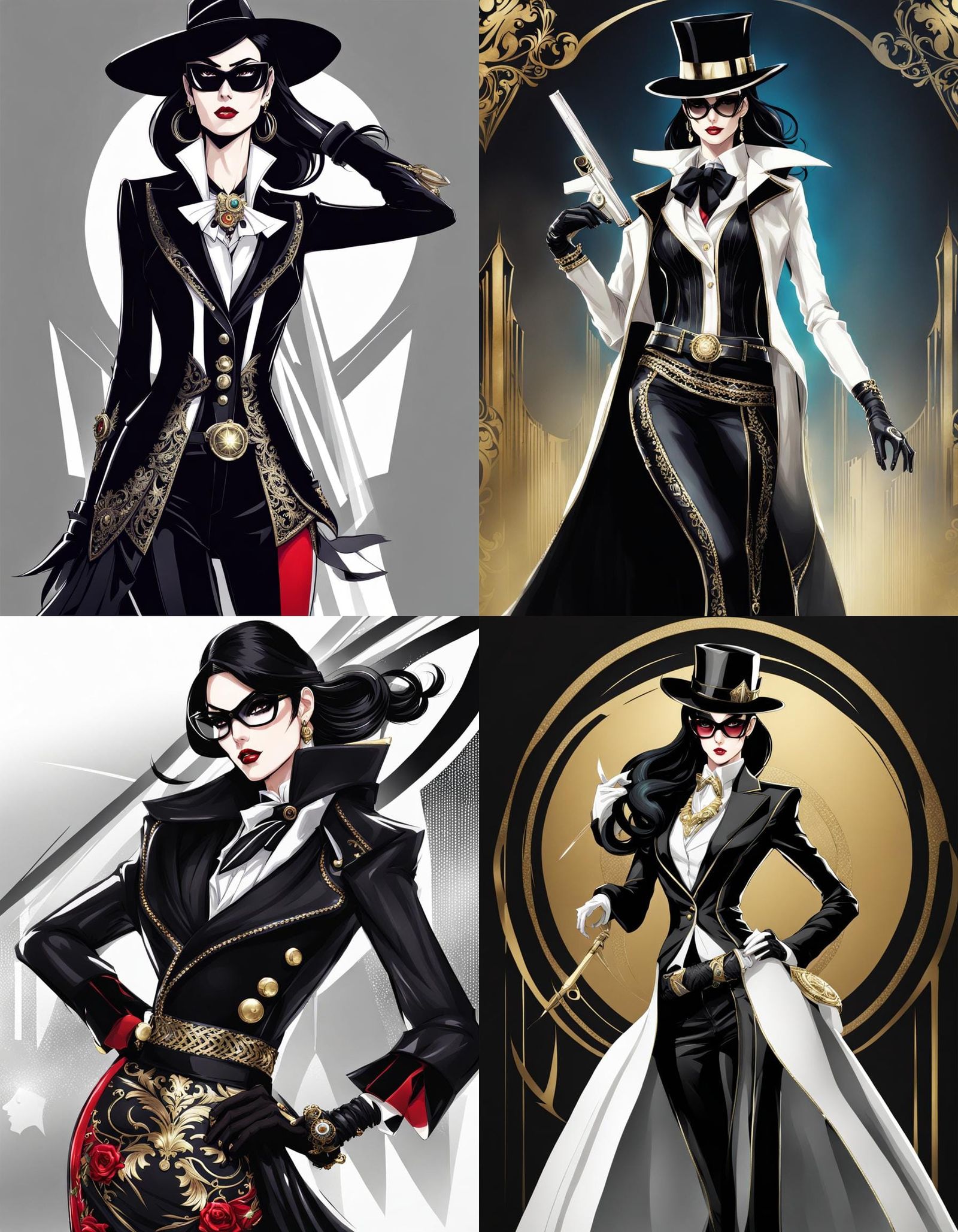 Fashion Illustration: Bayonetta in Zatanna Outfit