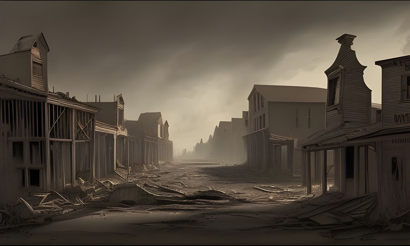 Creepy Ghost Town in the Old West