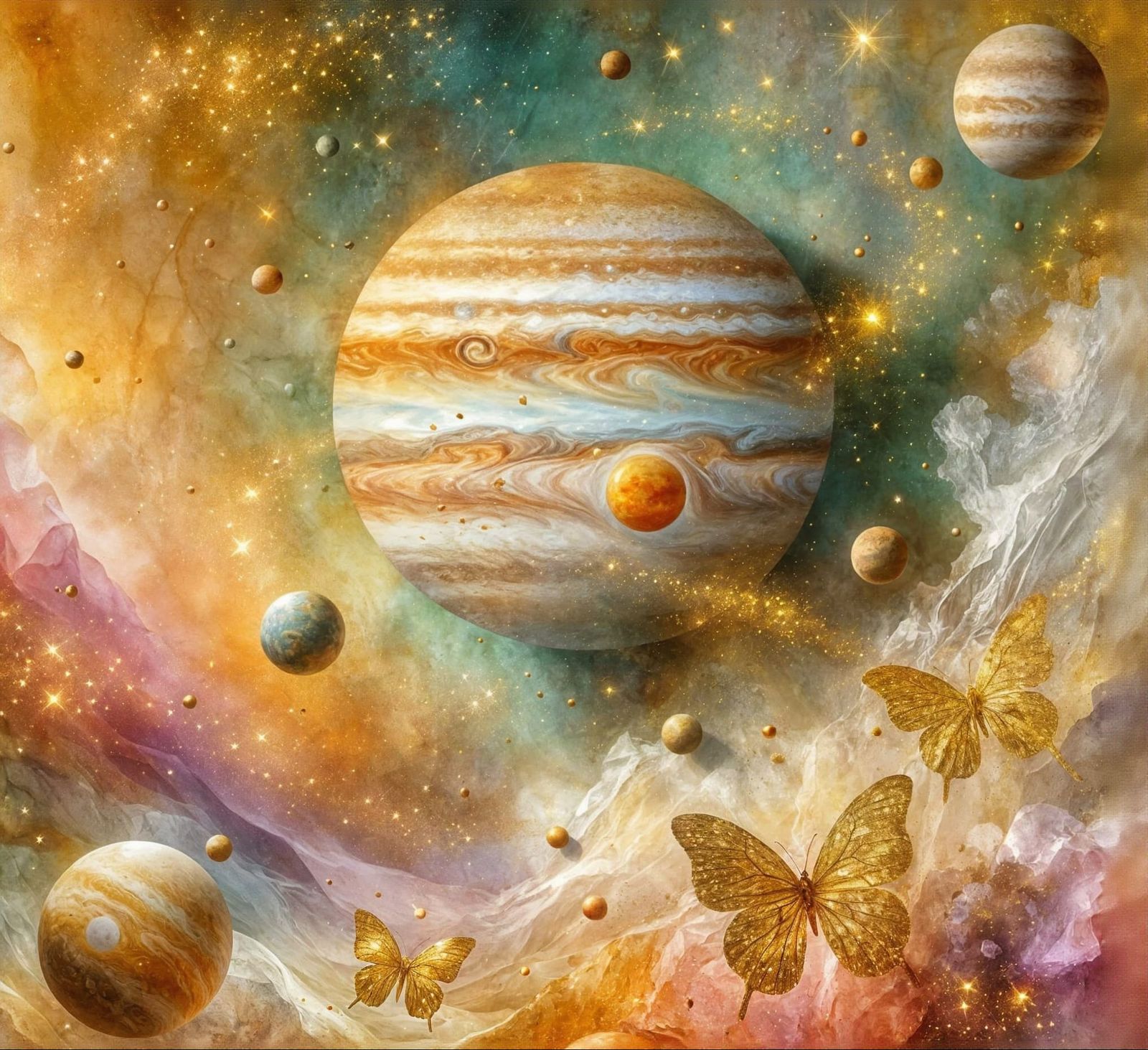 Jupiter Dreaming in Post-Impressionist Style