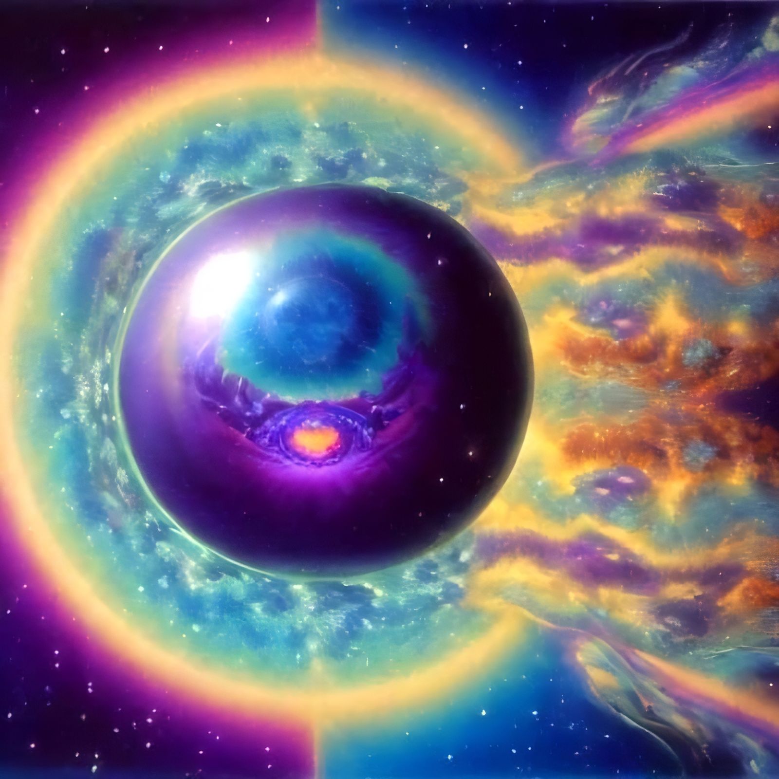 Ethereal Cosmic Bubbles in Hyperkinetic Sci-Fi Vortex