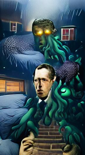 Lovecraftian Horror Dreamscape Generated by AI