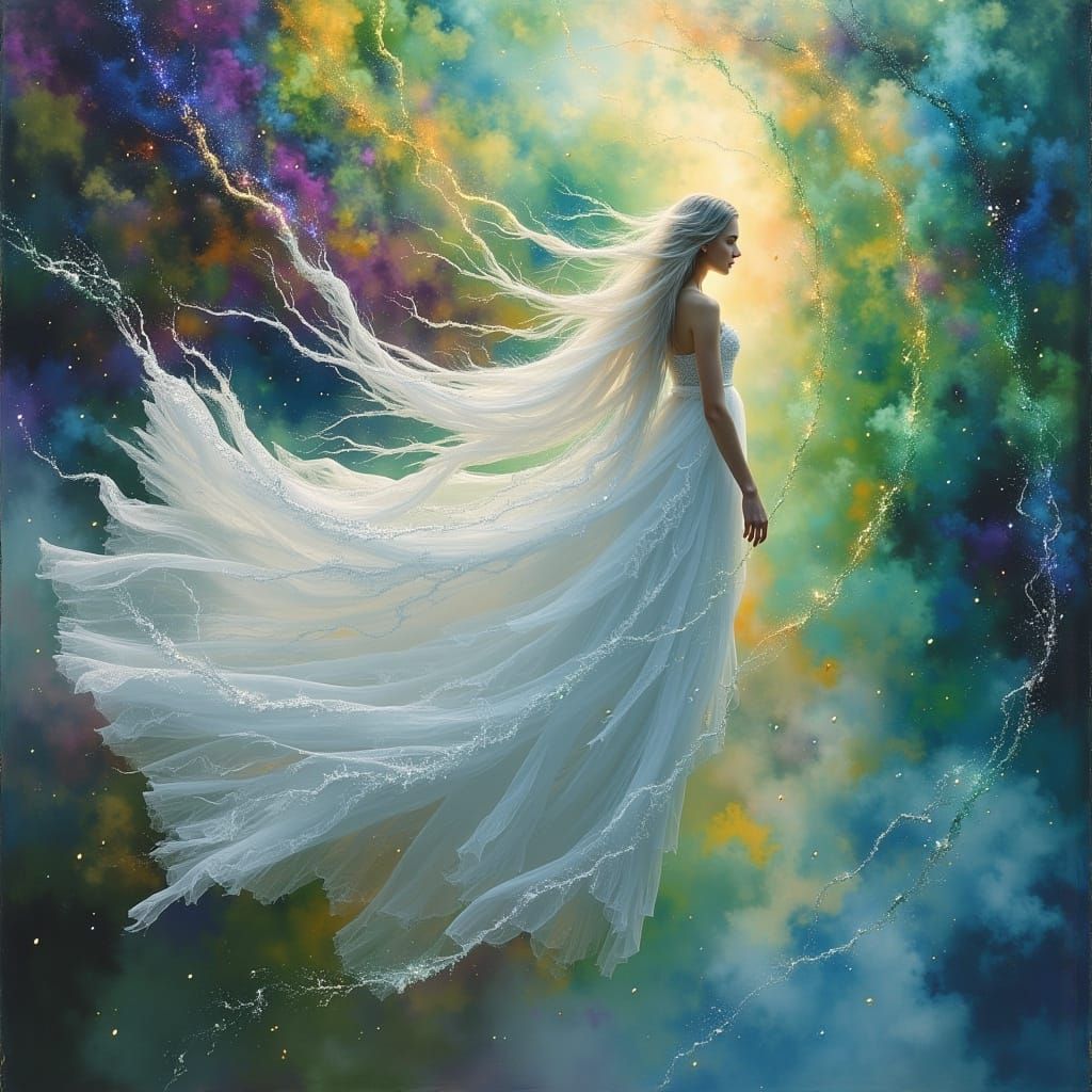 Following a Mysterious Figure in a Dark, Moody Landscape