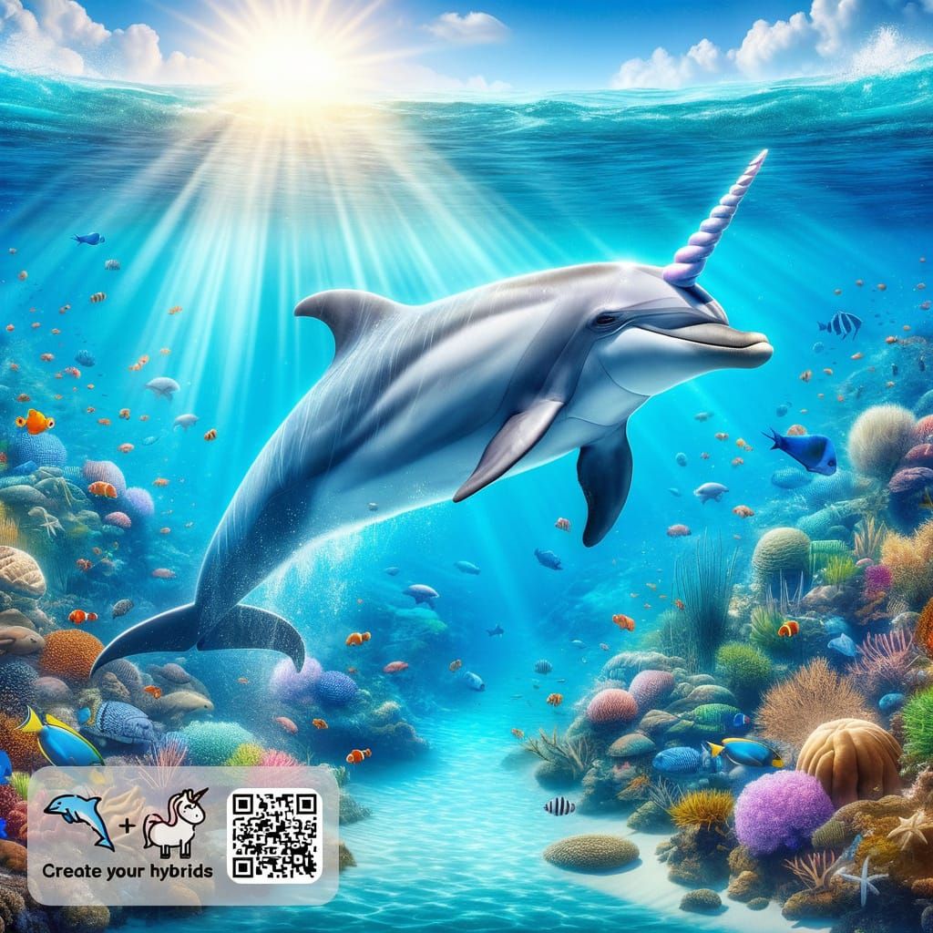 Unicorn Dolphin Hybrid: A Creature Fusion