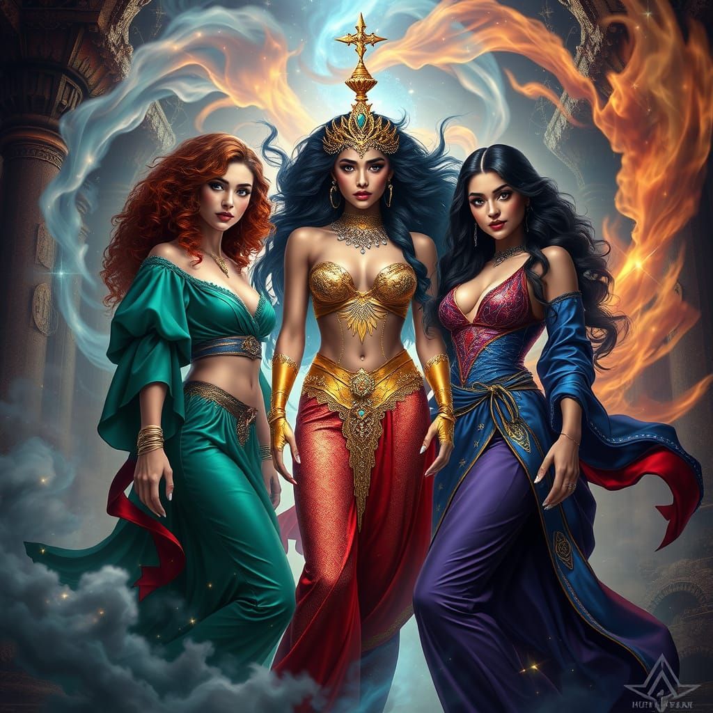 Stunning Genies in Fantastical Vortex