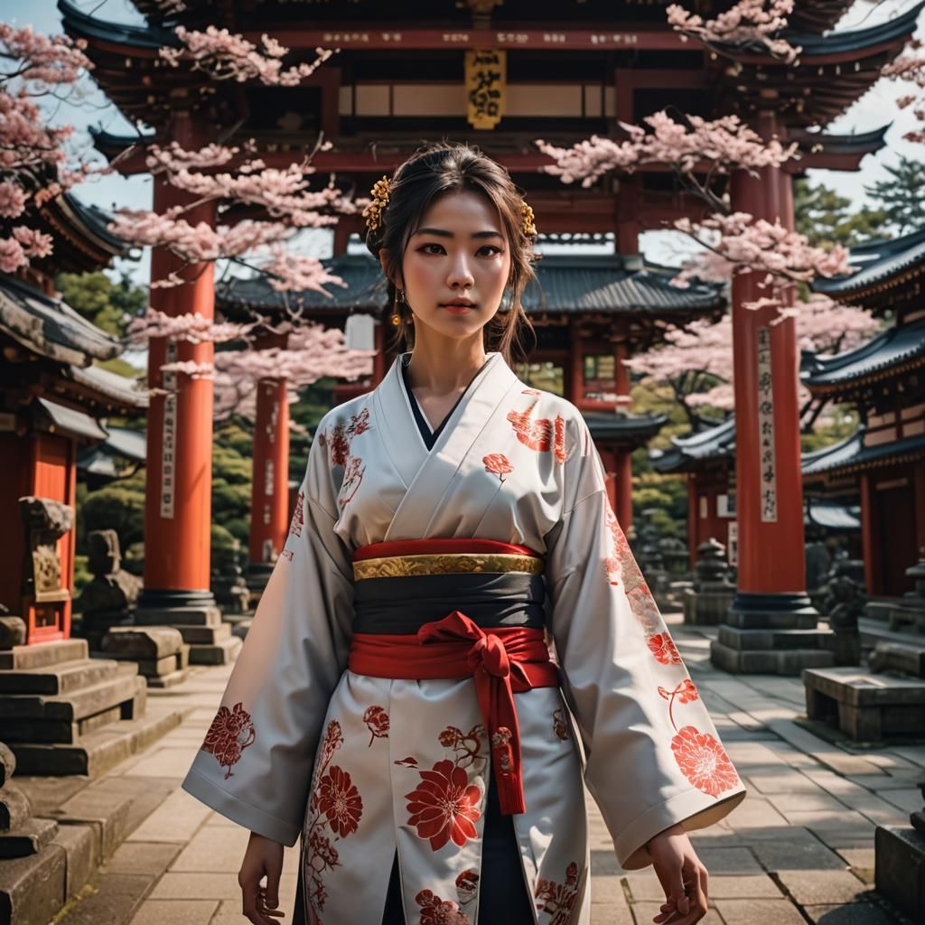 A Japanese girl in Shinto temple 🥰🥰🥰