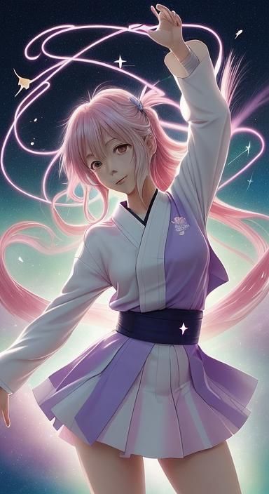 Energetic Dance Party Under a Dreamy Sky