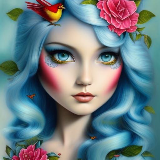 Stunning Redbird Art in Watercolor Photoillustration