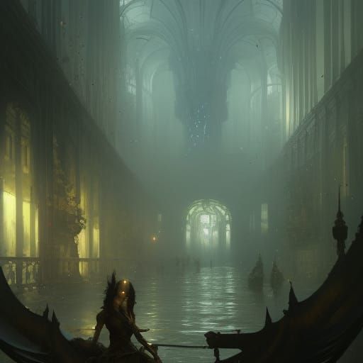 Volumetric Goddess in Dark Fantasy Concept Art