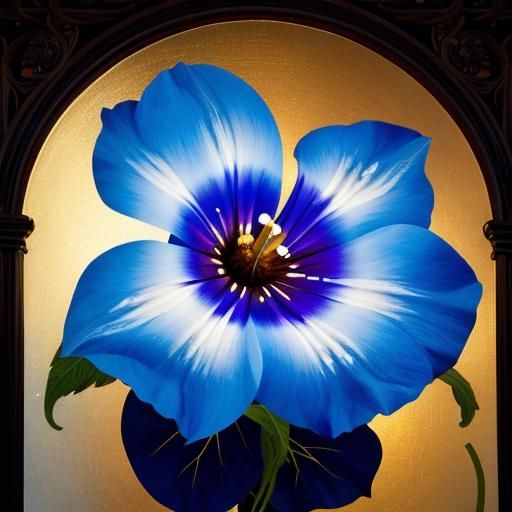 Hyperdetailed Morning Glory Flower in Bloom