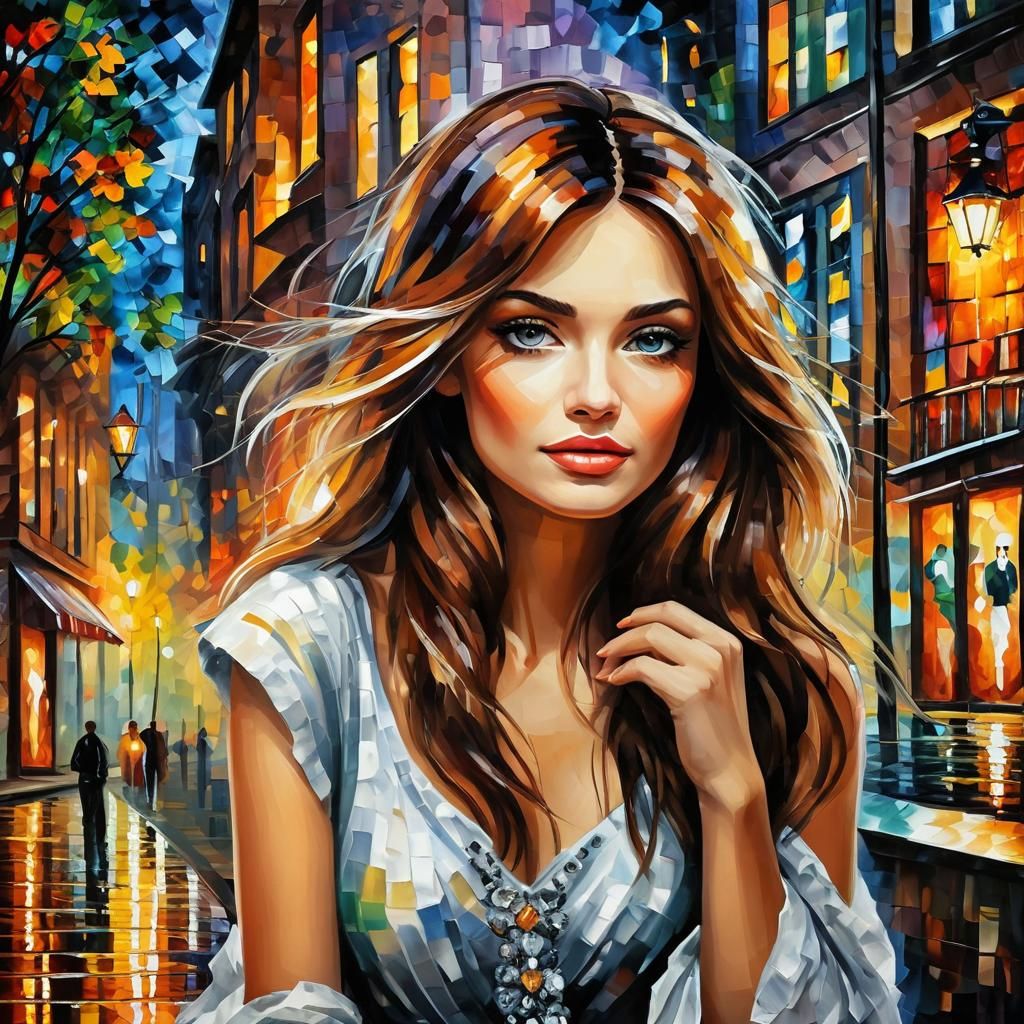Mysterious Lady: Diamond Painting in Impressionist Style