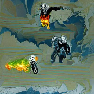 Doomsday Scene with Ghostly Rider