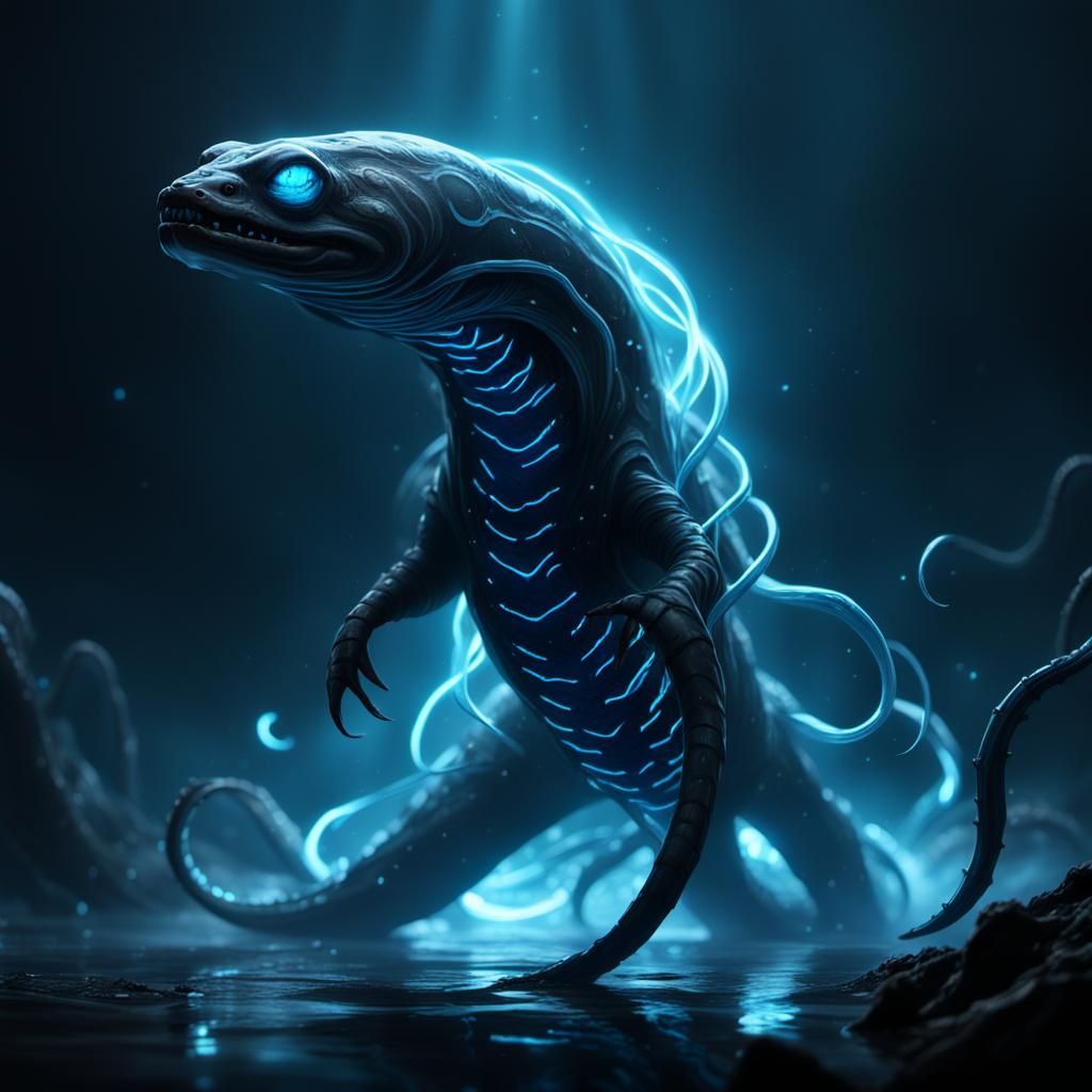 Dark Fantasy Abyssal Horror Creature Concept Art