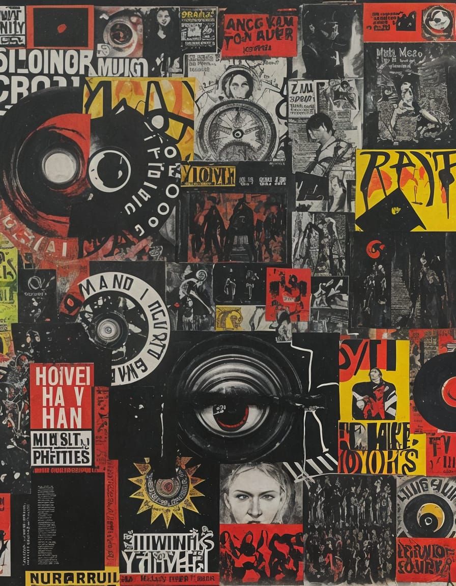 Surrealist Collage Art in Raw Aesthetic Style