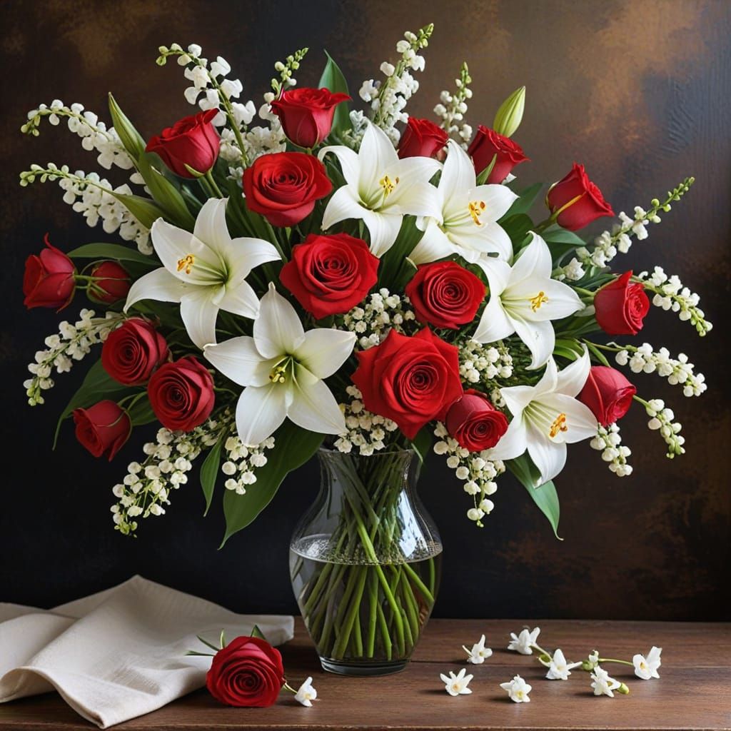 Vibrant Floral Tapestry in Van Gogh Deep Color