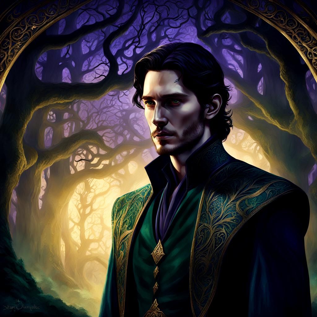 Mystical Darkling in Enchanted Forest Concept Art