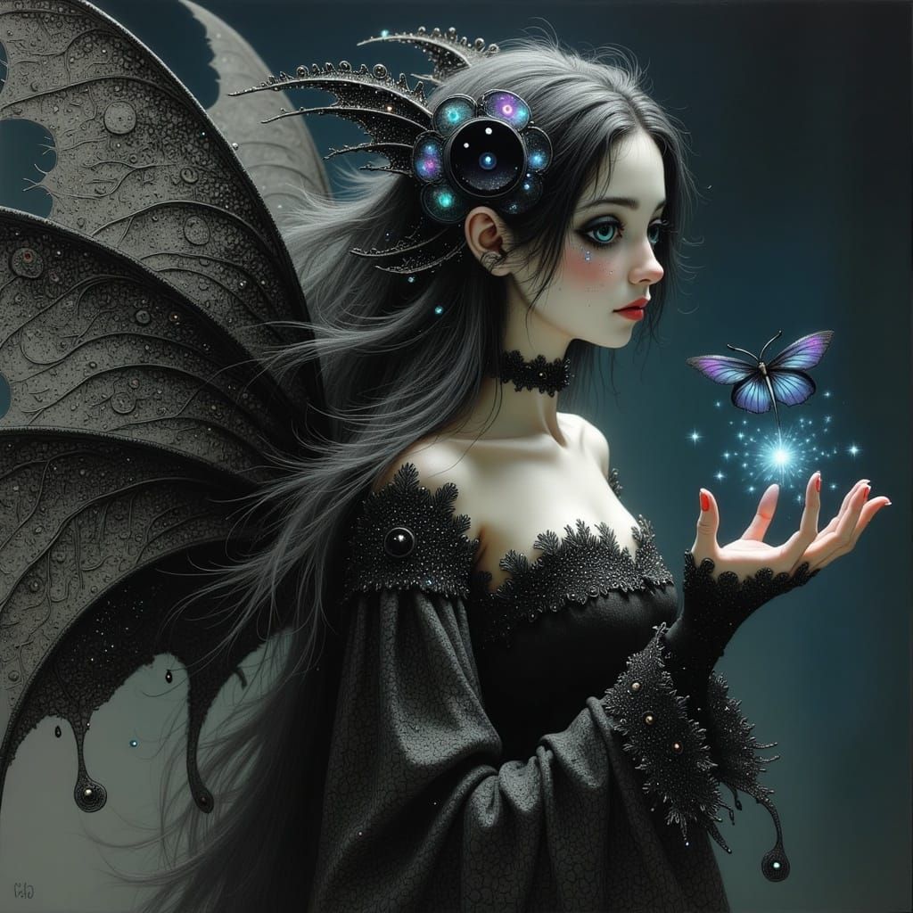Gothic Pixie in Elegant Victorian Style