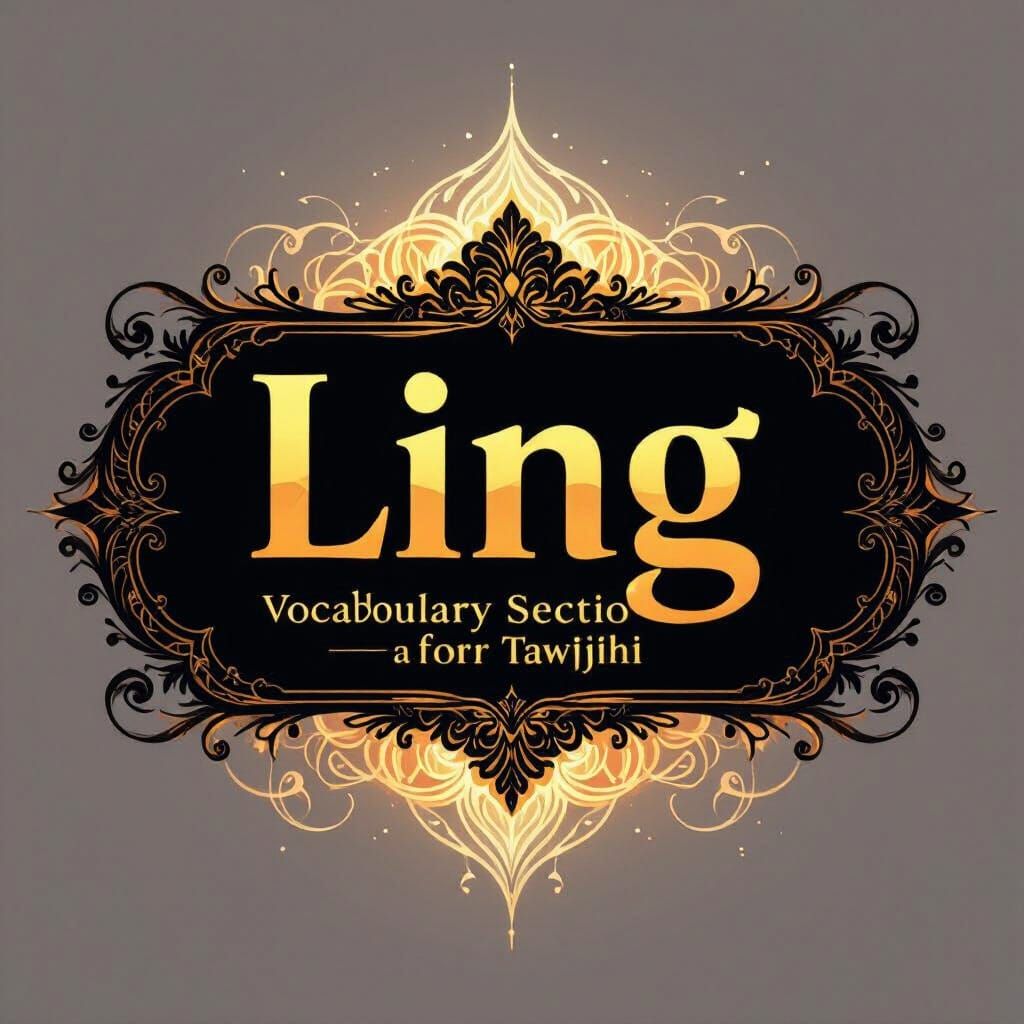 Elegant "Ling" Book Cover with Golden Accents