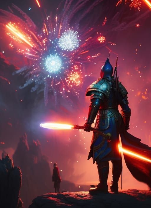 Celebrating a victorious battle