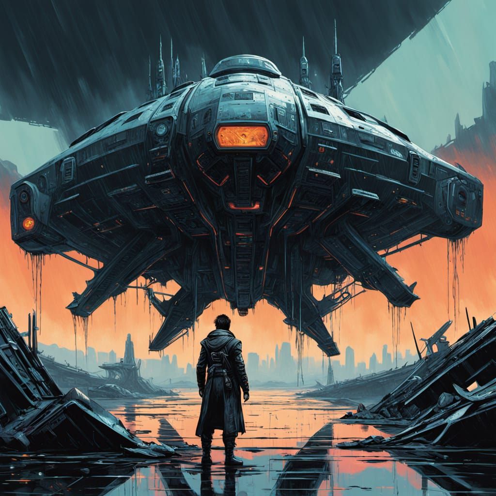 Baroque Seneschal Defies Ruin in Futuristic Wasteland