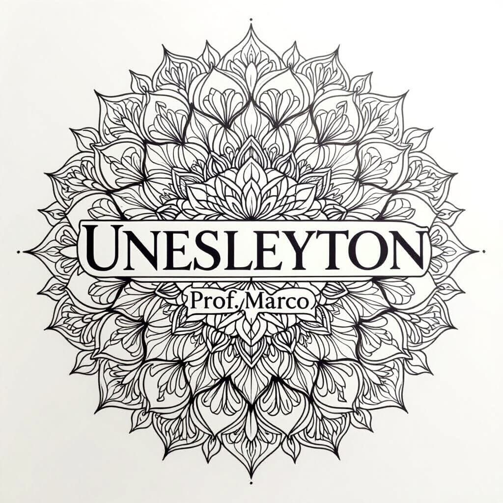 Intricate Mandala Coloring Page With Integrated Text