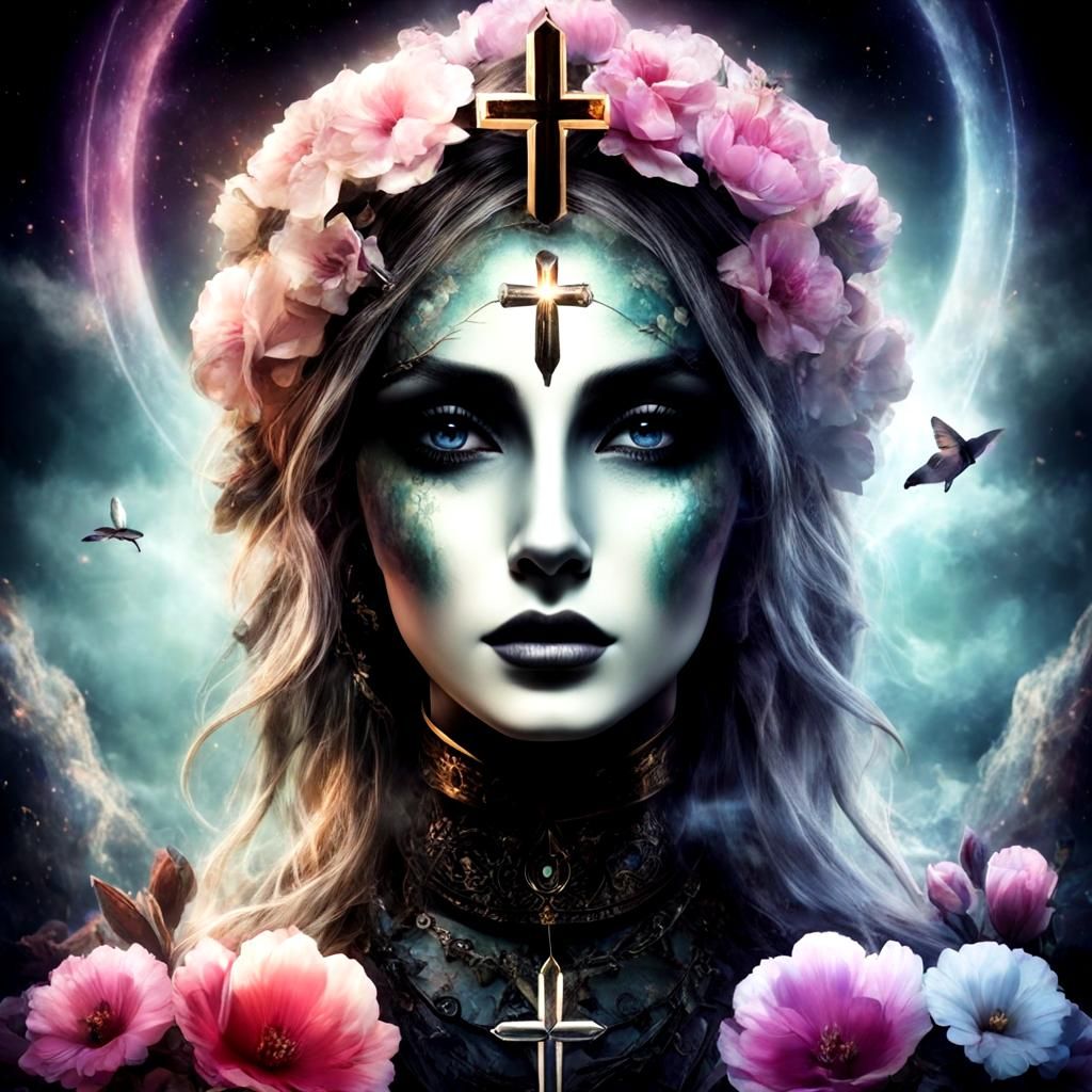 Ethereal Ancient Voice: Abstract Floral Interpretation