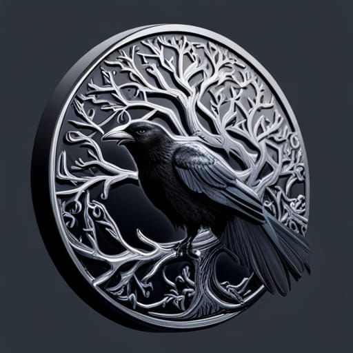 Silver Raven coin