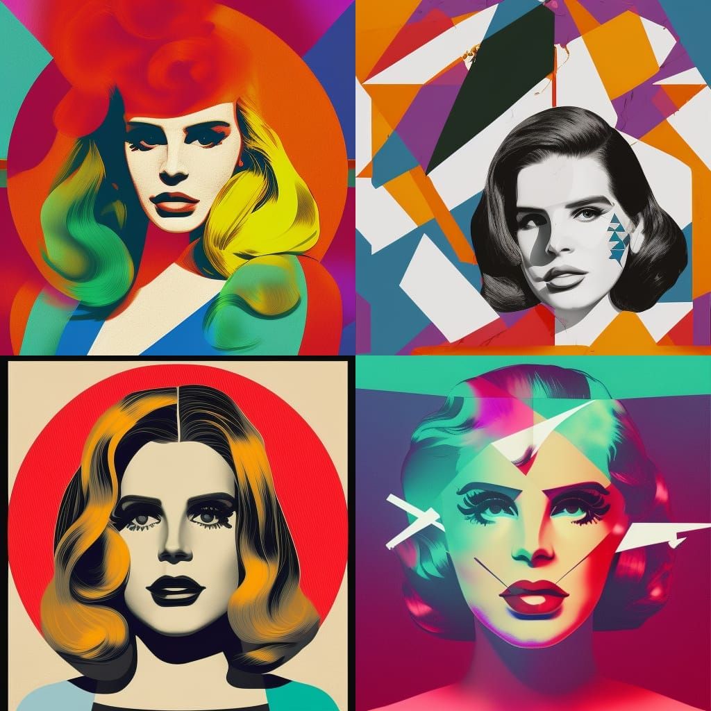 Lana Del Rey Pop Art in California