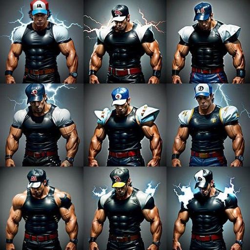 Muscular Pokémon Trainer in Leather Armor