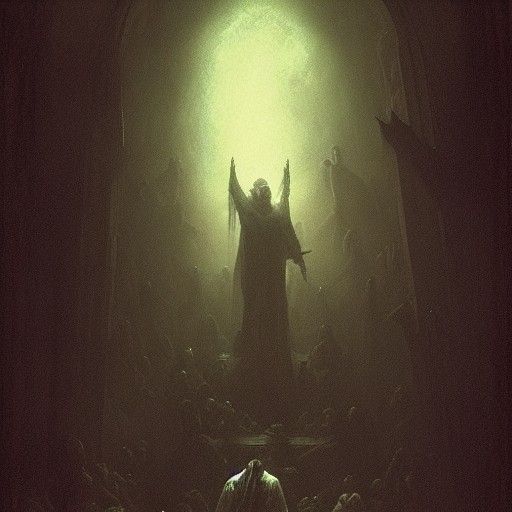 Devil's Secrets: A Gothic Horror Illustration