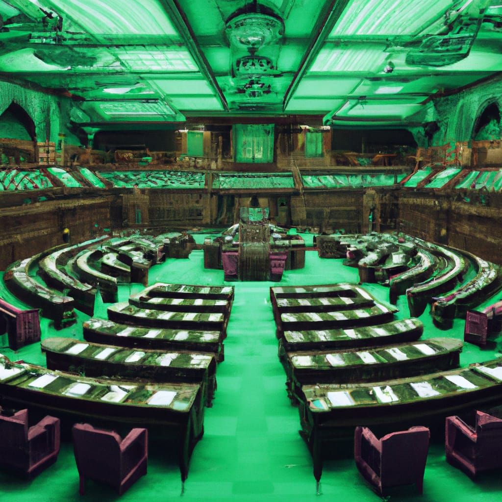 UK House of Commons with Electronic Voting Machines