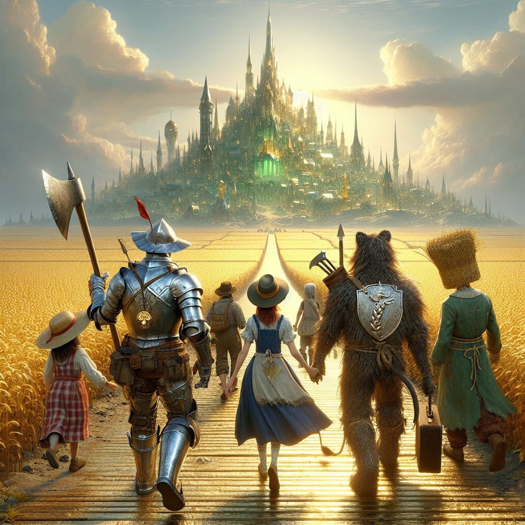 Dorothy and Friends on the Yellow Brick Road