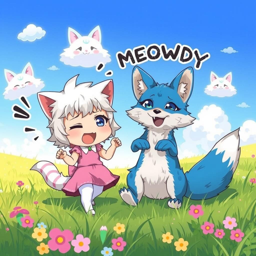 Anime Chibi Cat Girl's Mighty Roar