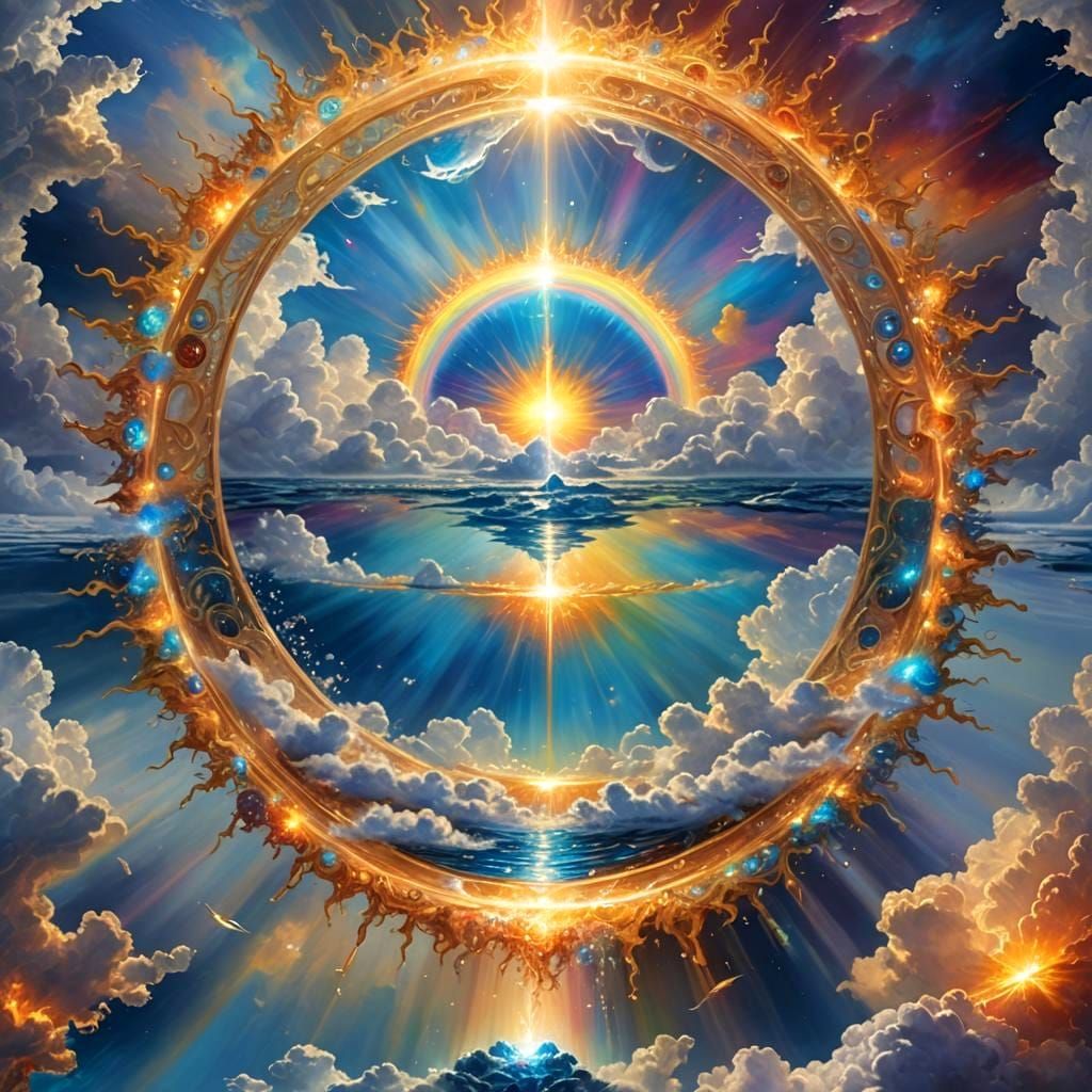 Interdimensional Crystal Energy Beams on Water