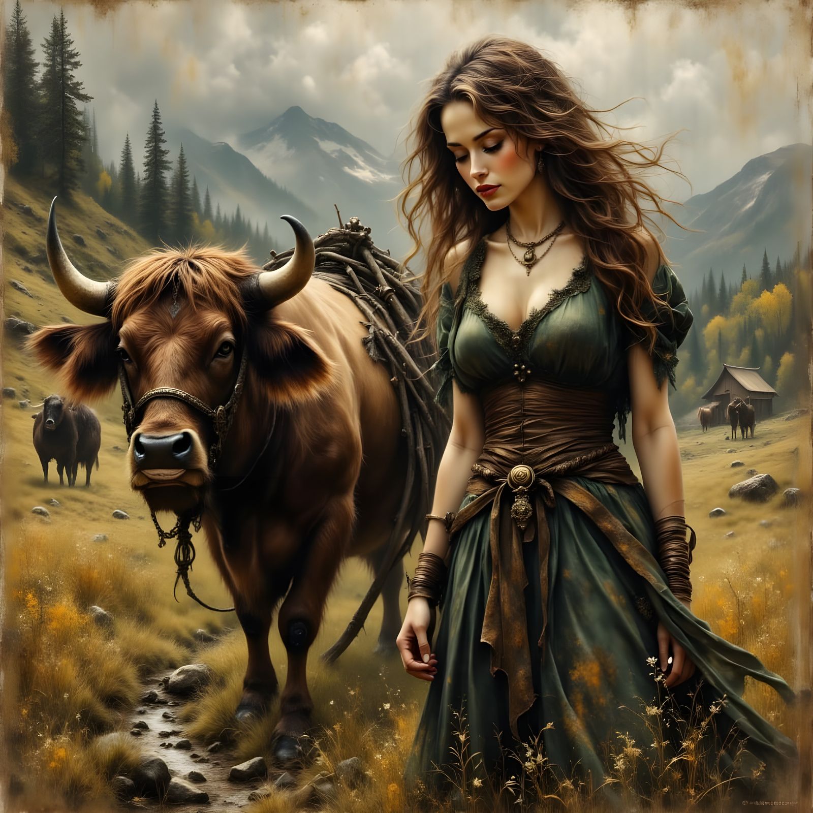 Norse Goddess of Agriculture Portrait