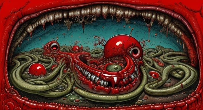 Surrealistic Lowbrow Horror Fingernail