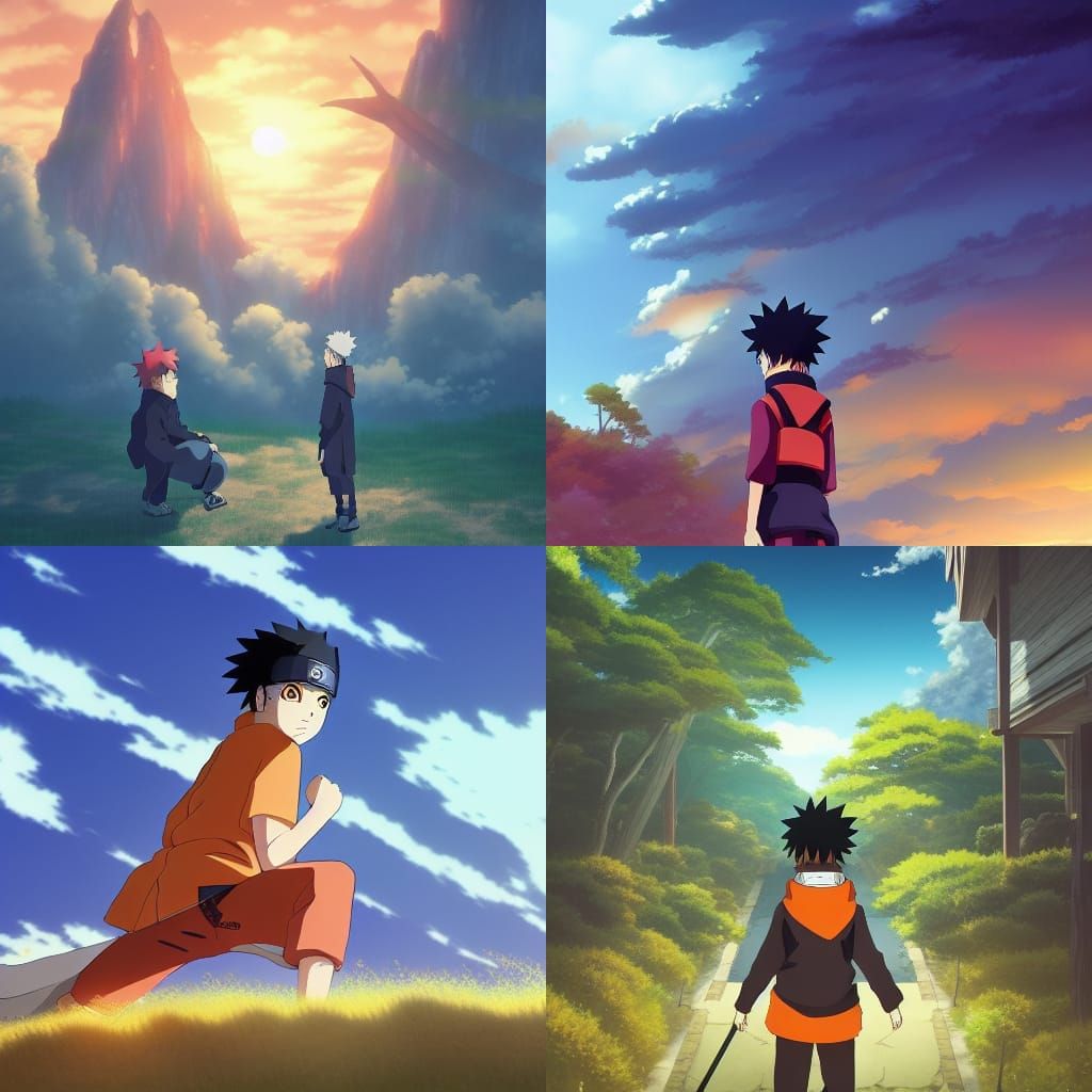 Naruto in Studio Ghibli Anime Style